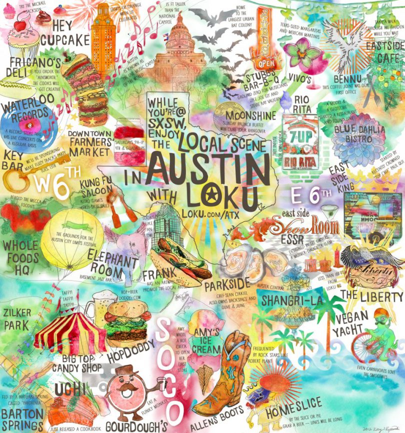 Authentically Visualized: Austin, Texas Map Created by Loku